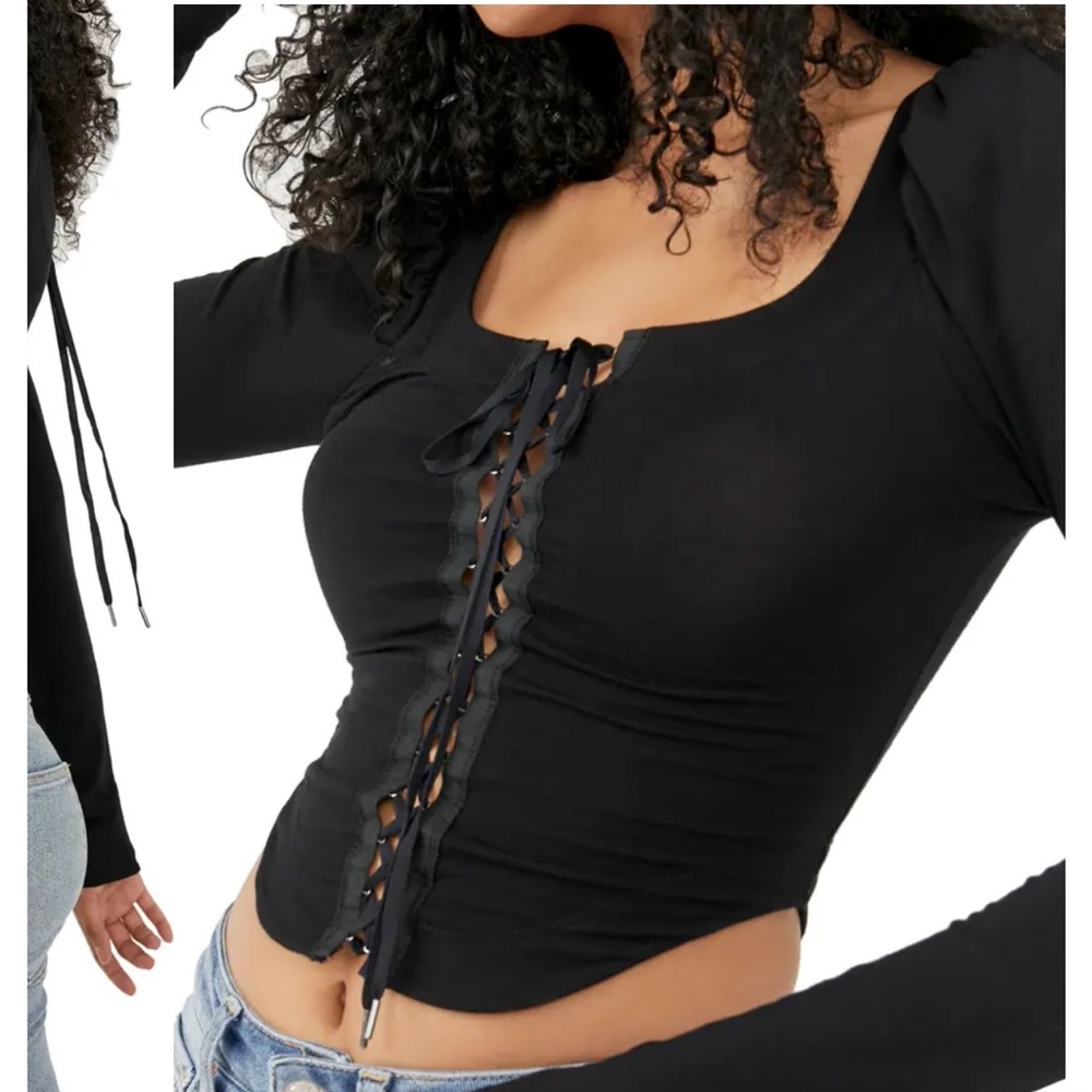 Free People Willow Top - Black